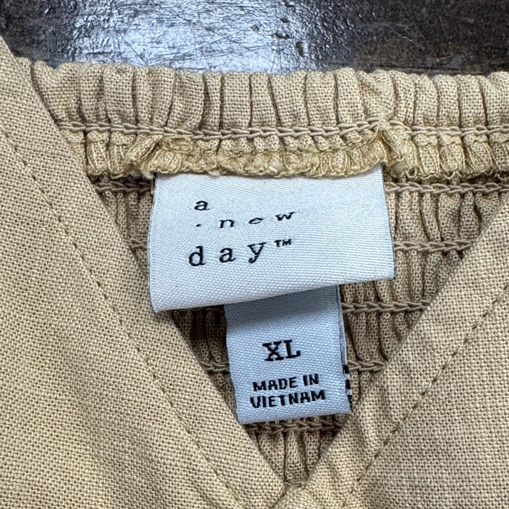 a new day Tan V-Neck Crop Top with Ruffle Straps - Picture 2 of 3
